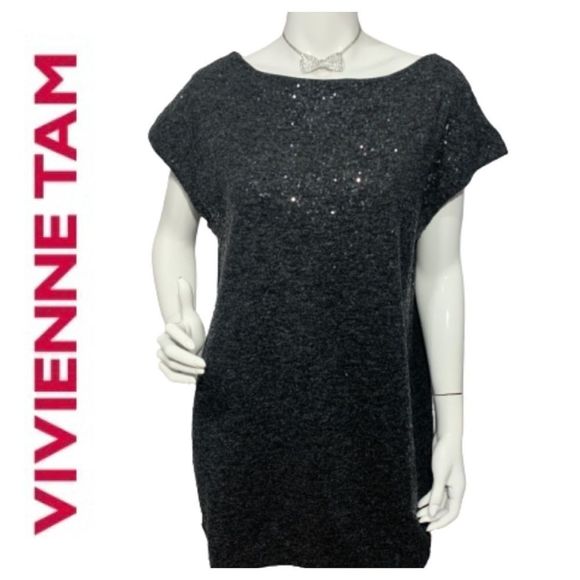 Vivienne Tam Dresses & Skirts - Vivienne Tam Charcoal Grey sequin mini dress - L